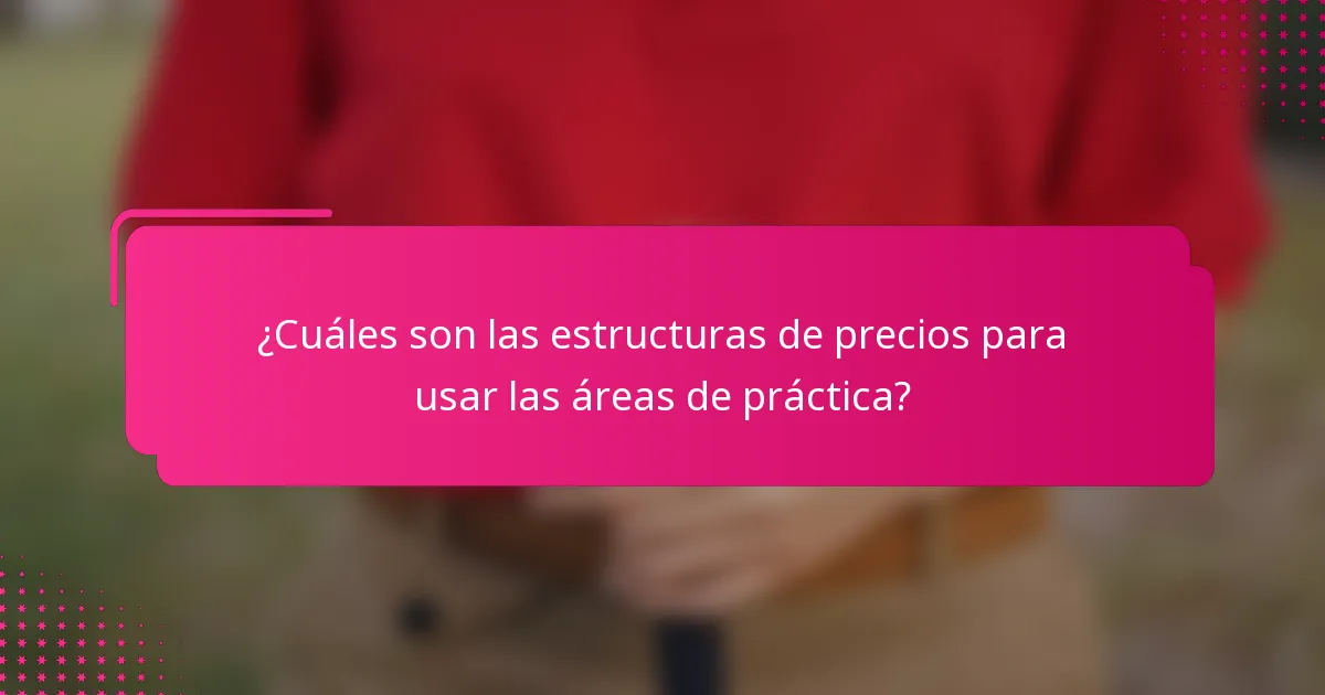 ¿Cuáles son las estructuras de precios para usar las áreas de práctica?